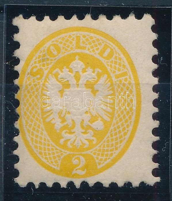 2sld yellow, with original gum. Certificate: Strakosch, 2sld sárga, eredeti gumival Certificate: Strakosch