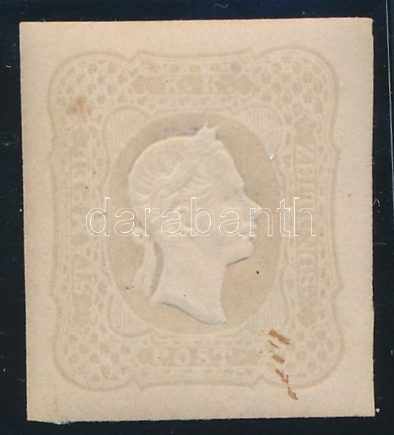 Newspaper stamp greylilac reprint. Certificate: Strakosch, Hírlapbélyeg szürkéslila újnyomat 1866 Certificate: Strakosch