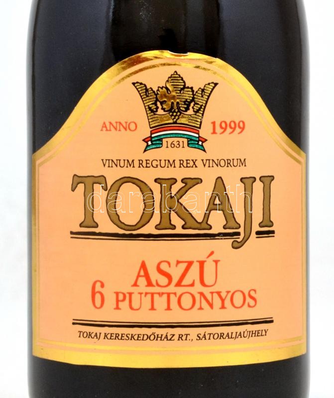 1999 Tokaji Aszú, 6 puttonyos, Tokaj kereskedőház Rt., 0,5 l