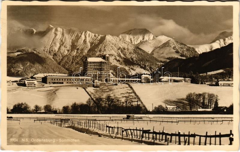 1938 Sonthofen, NS Ordensburg / NSDAP German Nazi Party military school in winter. Oirg.-Aufn. F. u. E. Heimhuber