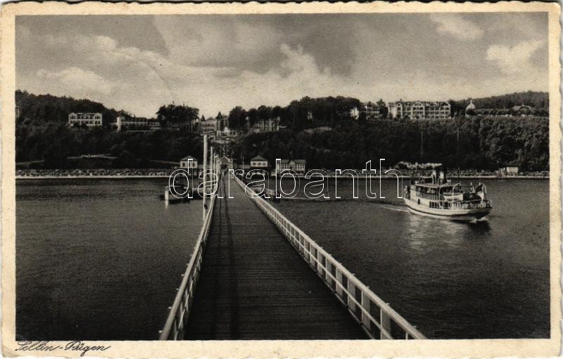 1938 Sellin (Rügen), ship station, steamships, molo