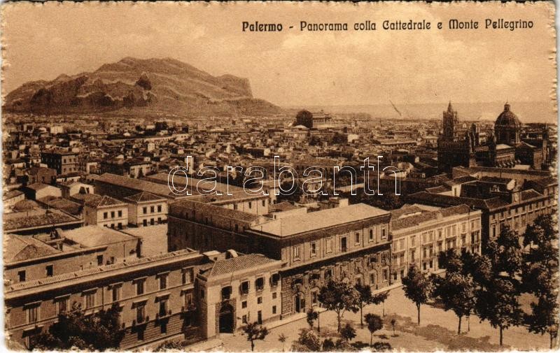 Palermo, Panorama colla Cattedrale e Monte Pellegrino / general view, cathedral, mountain