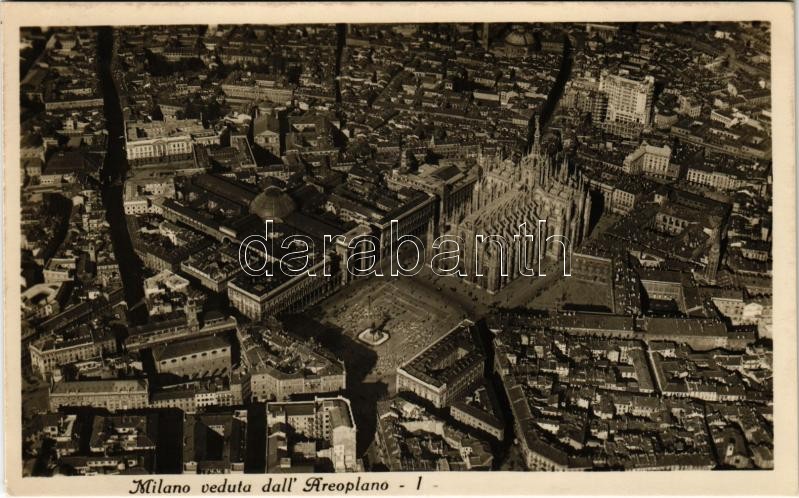 Milano, Milan; Veduta dall' Aeroplano / aerial view, cathedral. Ed. Alberto Traldi