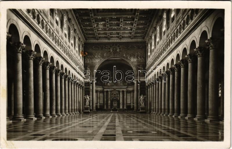 Roma, Rome; Interno nella Basilica di S. Paolo / church, interior. Ediz. Brügner