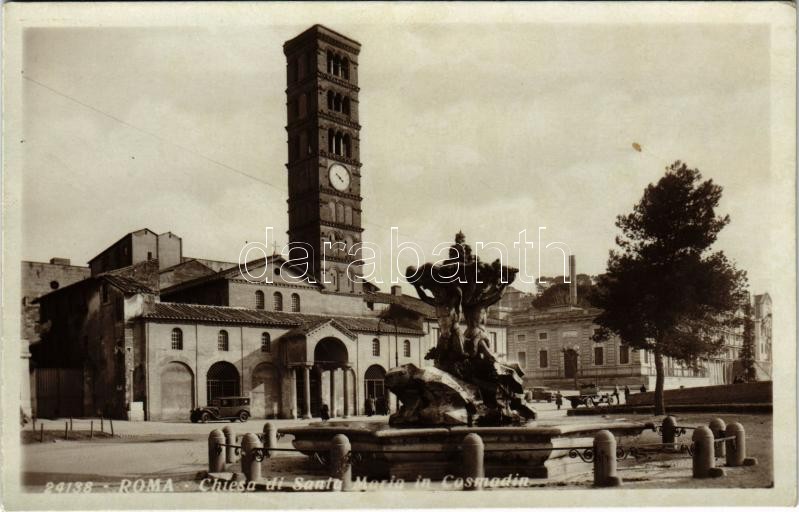 Roma, Rome; Chiesa di Santa Maria in Cosmodin / church, automobile