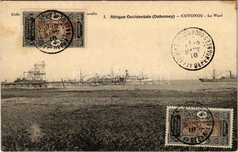 Cotonou, Le Warf / port, steamships