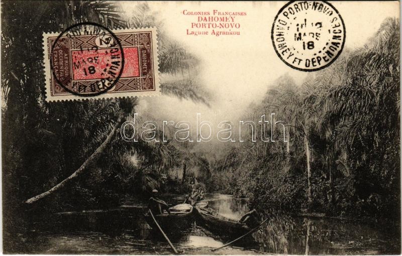 Porto-Novo, Lagune Agrankou / lagoon, canoes