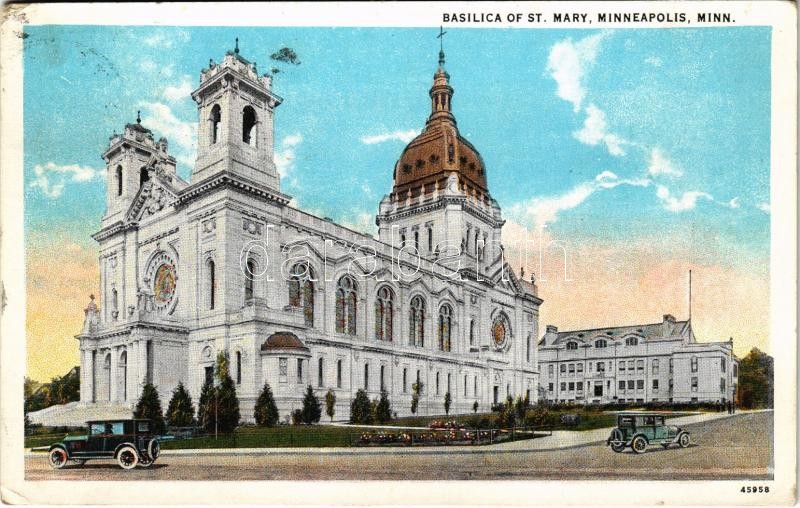 1933 Minneapolis (Minnesota), Basilica of St. Mary, automobiles