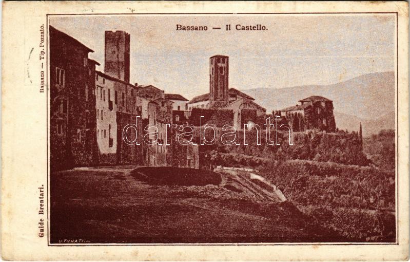 1909 Bassano del Grappa, Il Castello / castle. Tip. Pozzato