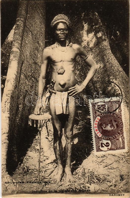 Colonies Francaises, Indigéne de la région des Adjaas / native man, African folklore