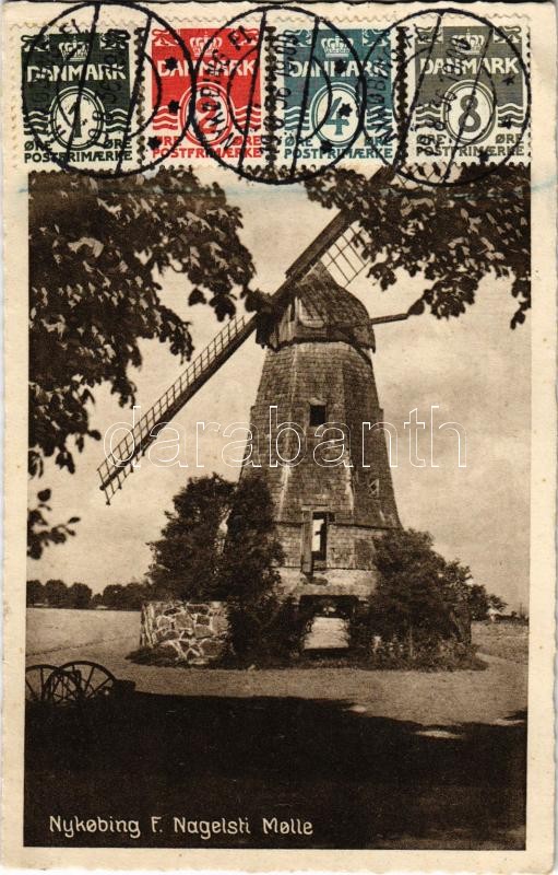 1936 Nykobing Falster, Nagelsti Molle / windmill. TCV card