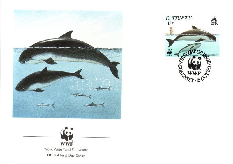 WWF Sea animals set + 4 FDC, WWF Tengeri állatok sor + 4 FDC, WWF Meerestiere Satz + 4 FDC