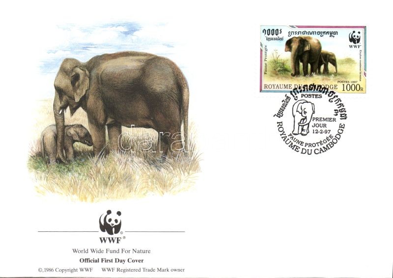 WWF Maláj elefánt sor (2 pár) + 4 FDC, WWF Malay elephants set (2 pairs) + 4 FDC, WWF Malaya-Elefant Satz (2 Paare) + 4 FDC