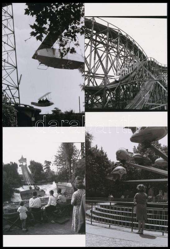 cca 1963 Budapest, a régi Vidámpark, Kotnyek Antal (1921-1990) budapesti fotóriporter hagyatékából 8 db mai nagyítás, 10x15 cm