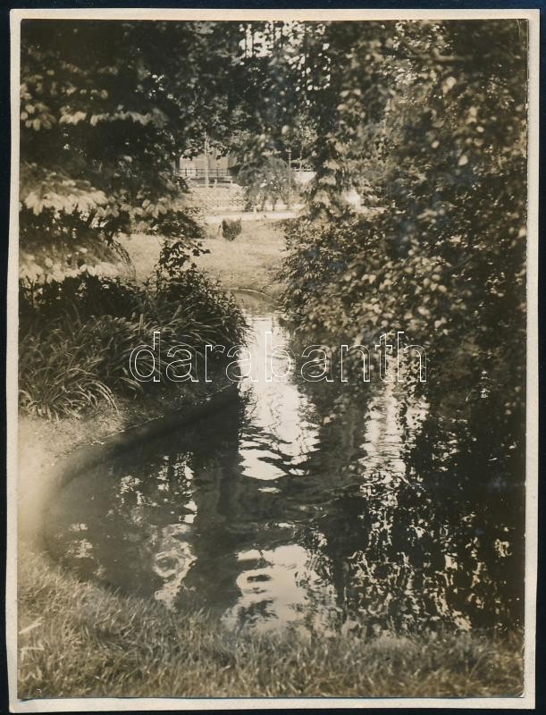 1929 Kinszki Imre (1901-1945) budapesti fotóművész hagyatékából, a szerző által feliratozott vintage fotó (ez a szerző 211. felvétele), 8,5×6,5 cm