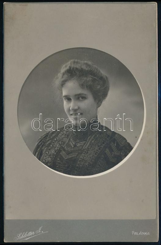 cca 1905 Palánka, Schlotter József fényképész műtermében készült, keményhátú, vintage fotó, 20,7x13,2 cm