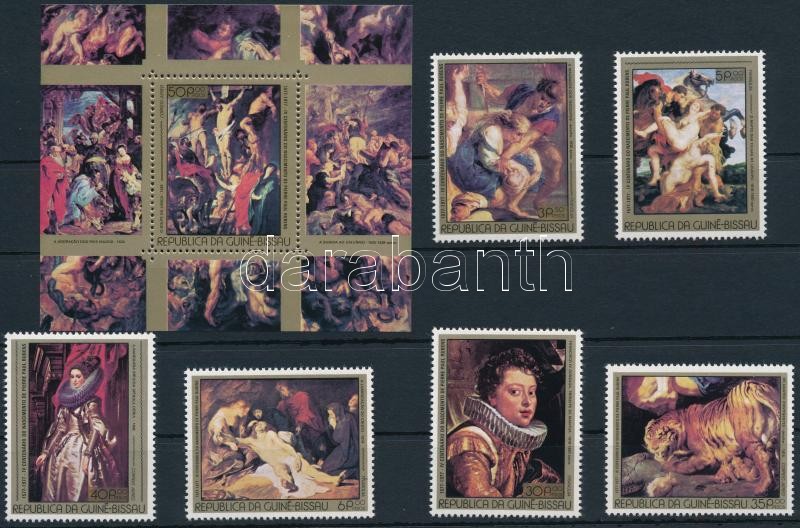 Rubens sor + blokk, Paintings by Rubens set + block