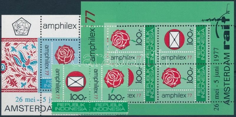 Amphilex set and block pair, Amphilex bélyegkiállítás sor és blokkpár