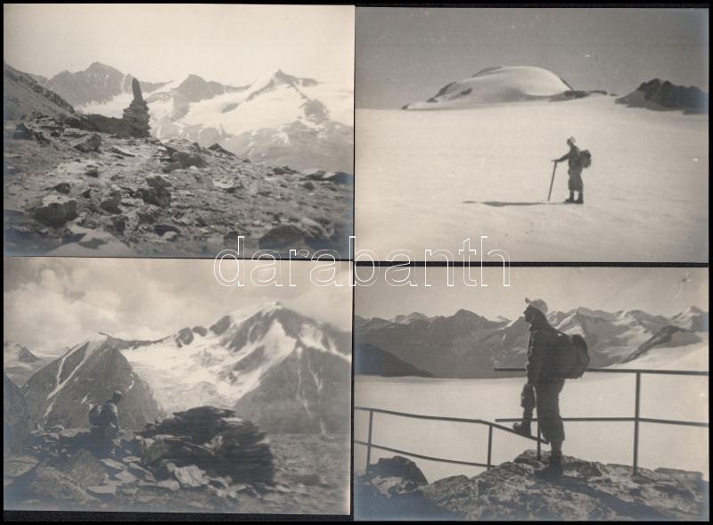 cca 1910 Zolnay István hegyi túrázó hagyatékából 11 db vintage fotó, 12,4x17 cm