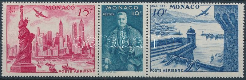 International Stamp Exhibition stripe of 3, Nemzetközi Bélyegkiállítás hármascsík