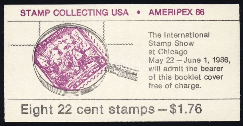 AMERIPEX´86 bélyegkiállítás bélyegfüzet, AMERIPEX´86 stamp exhibition stamp booklet