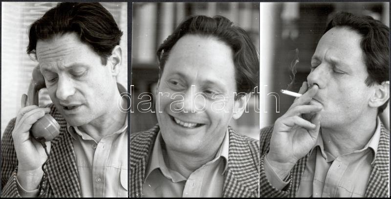 cca 1988 Bálint András (1943) Kossuth-díjas színművész, 6 db vintage fotó, Helyey Zsuzsanna és Nagy Zoltán pecsétjével jelzett, 18x13 cm és 17,8x11,8 cm