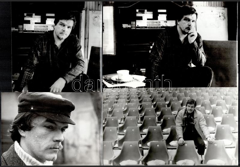 cca 1985 Koltay Gábor (1950) filmrendezőről készült 4 db vintage fotó, 13x18 cm és 18x24 cm között