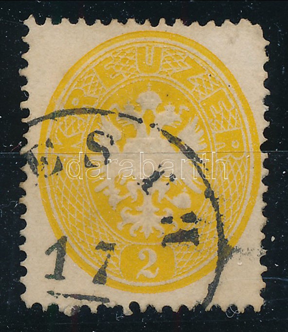 2kr dark yellow (short corner right above), 2kr sötétsárga 