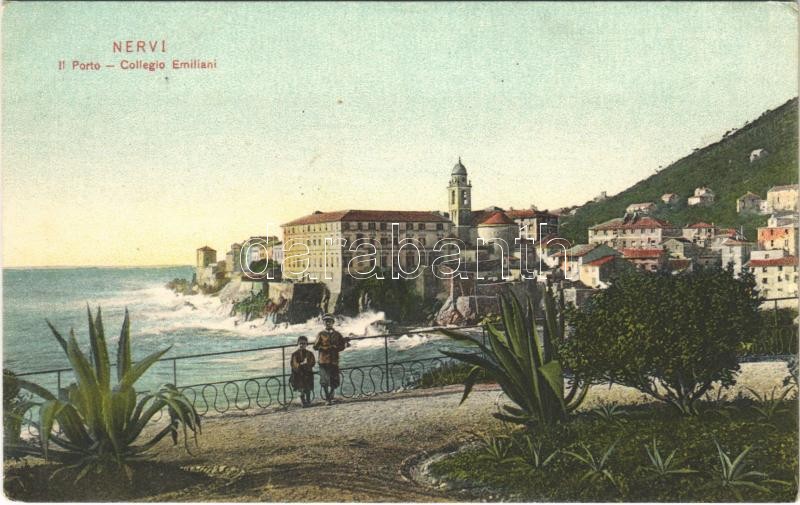 Nervi, Il Porto, Collegio Emiliani / port, school. Dr. Trenkler Co. 1907. Ner. 9.