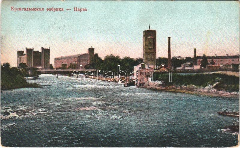1907 Narva, Kreenholm textile factory (worn corners)