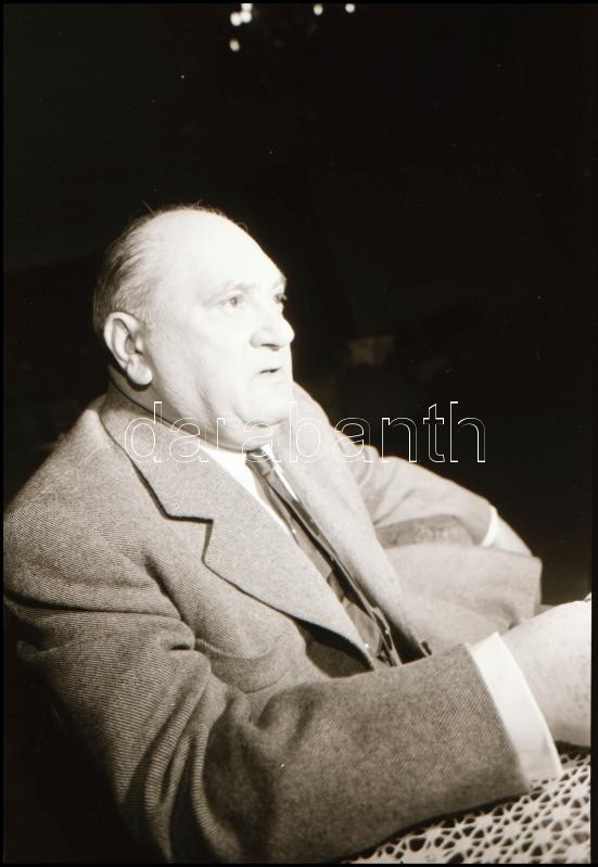 cca 1970 Maleczky Oszkár (1894-1972) operaénekes, 8 db vintage NEGATÍV Kotnyek Antal (1921-1990) budapesti fotóriporter hagyatékából, feliratozott negatívtartó tasakban, 6x9 cm