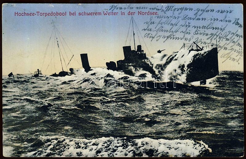 Északi-tenger, Óceánjáró torpedónaszád, Nordsee, Hochseetorpedoboot / North Sea, ocean-going torpedo boat