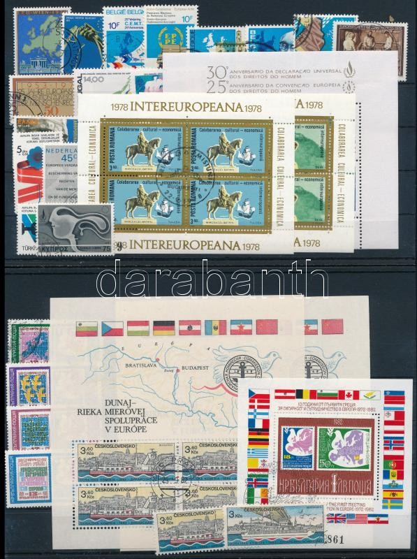 72 stamps + 20 blocks from mostly European countries, Vegyes külföldi bélyegek 8 stecklapon: 72 db bélyeg és 20 db blokk, főleg európai országokból