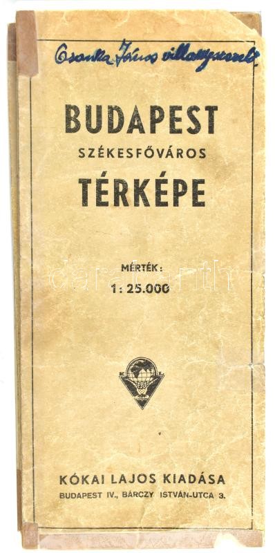 Cca 1920 1930 Budapest Székesfőváros Térképe 125000tervezték Irmédi Molnár László Jäger 4401