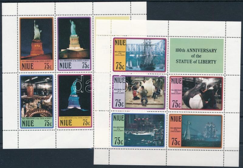 100 éves a Szabadság szobor, New York blokk sor, Centenary of Statue of Liberty, New York blockset