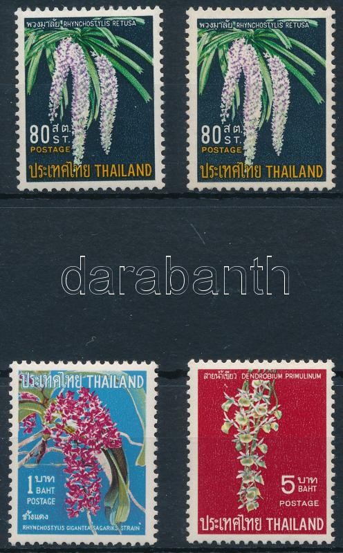 Orchids 4 stamps, Orchideák 4 db érték