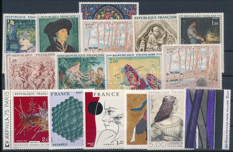 Festmény összeállítás 16 db bélyeg, Paintings composition 16 stamps