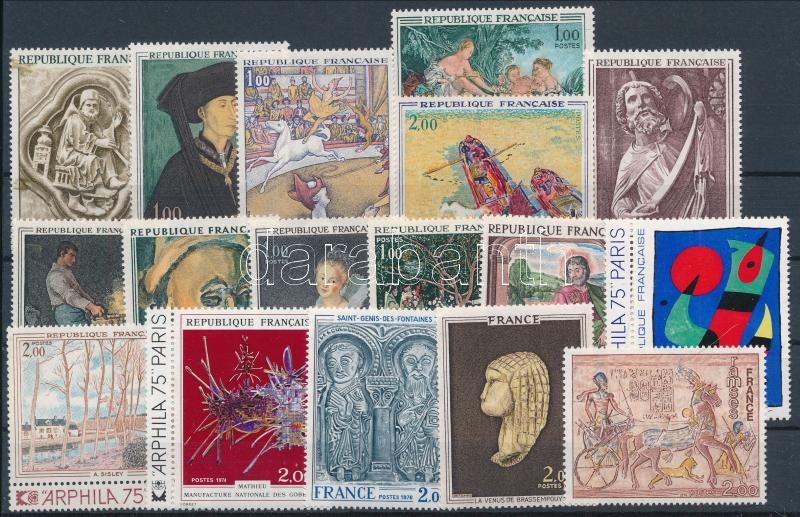 Festmény összeállítás 17 db bélyeg, Paintings composition 17 stamps