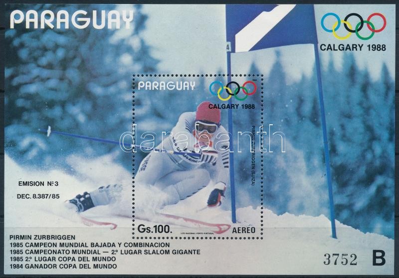 Téli olimpia 1988, Calgary blokk, Winter Olympics 1988, Calgary block