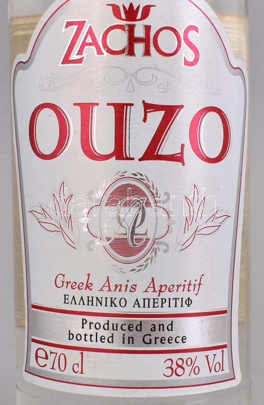 Zachos márkájú ouzo, 0,7L, Vol, Co., 38% bontatlan Darabanth | Auctions palack