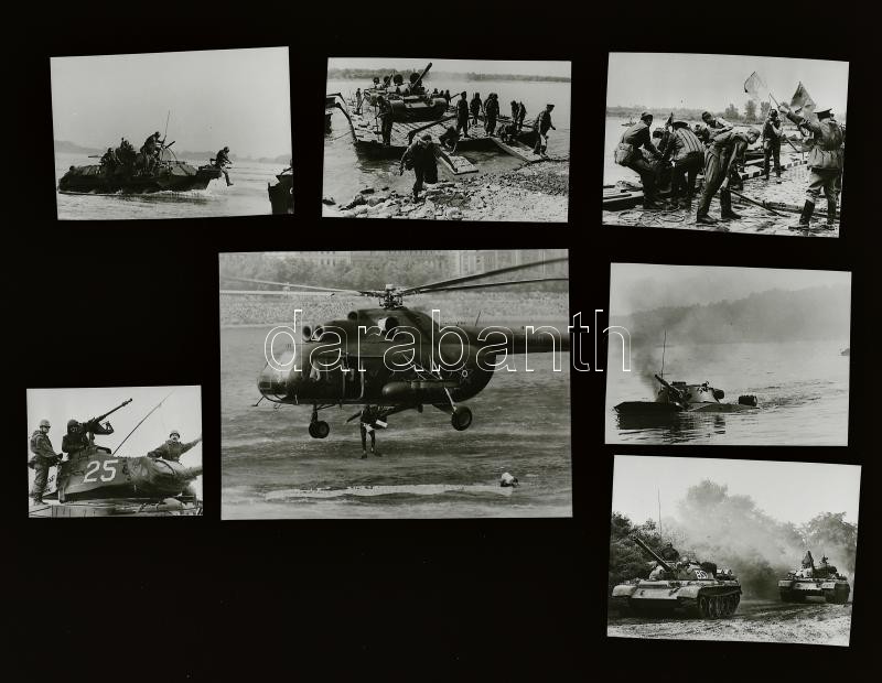 cca 1960-as évekből katonai felvételek, Kotnyek Antal (1921-1990) budapesti fotóriporter hagyatékából, ismeretlen képi forrásról készült 7 db NEGATÍV, 5x6,4 cm és 2,4x3,3 cm között