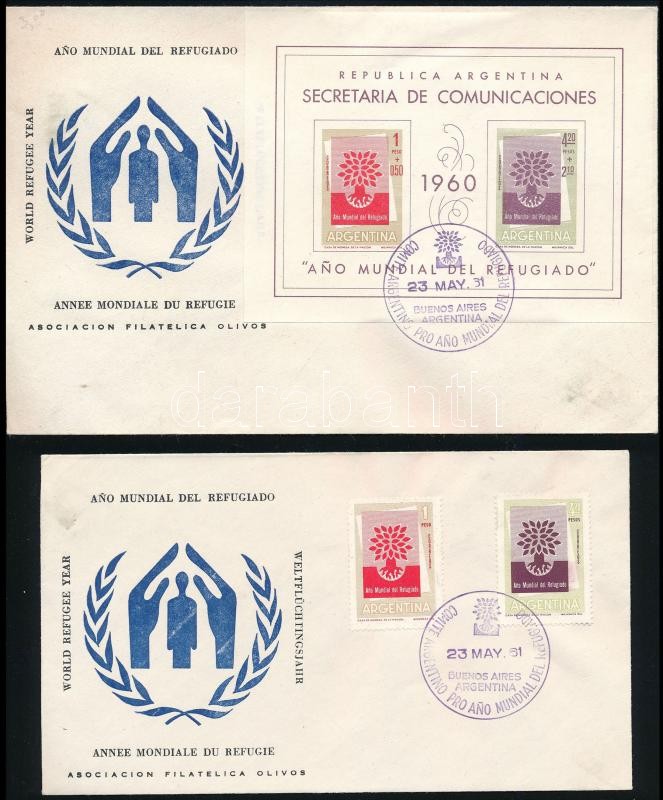 Argentína 1961 2 db levélen