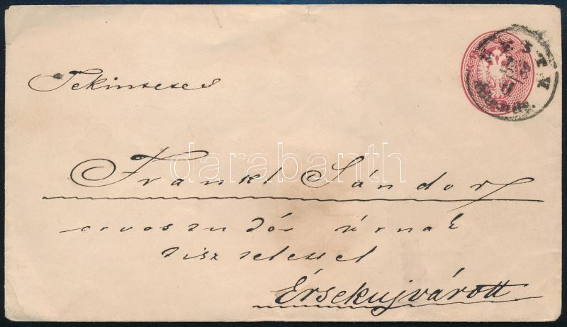 ~1863 5kr díjjegyes boríték 
