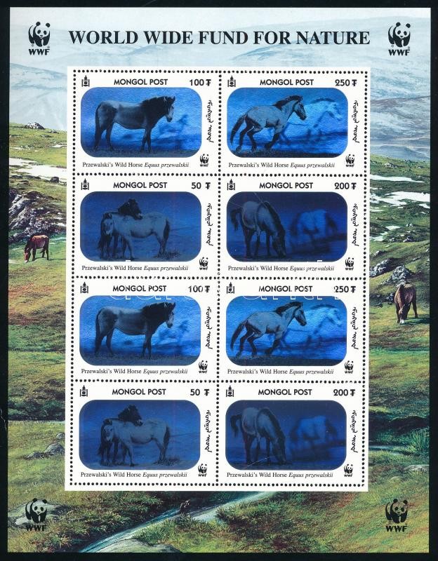 mini sheet, WWF Przewalski lovak (II.) kisív