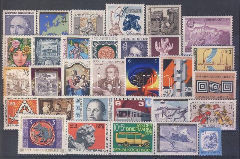 1978 Complete year stamps, 1978 Teljes évfolyam bélyegek, 1978 Ganzes Jahr Marken