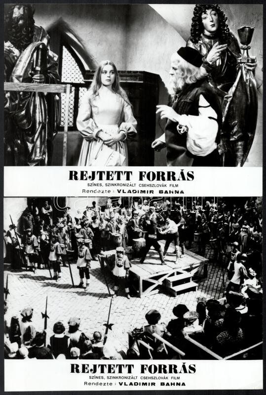 1974 ,,Rejtett forrás" című csehszlovák film jelenetei és szereplői, 19 db vintage produkciós filmfotó, ezüstzselatinos fotópapíron, 18x24 cm