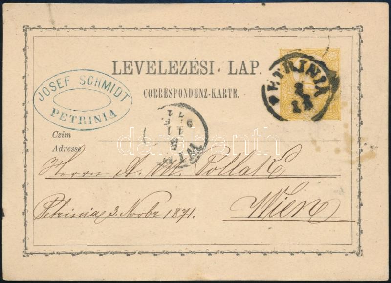 1871 2kr díjjegyes levelezőlap 