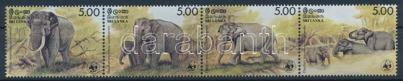 WWF: Elefánt 4-es csík, WWF Elephant stip of 4