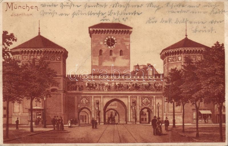 1899 München Isarthor litho