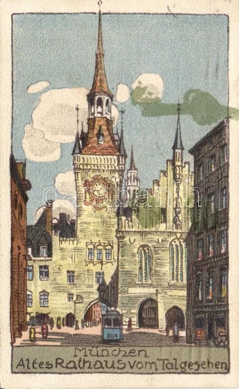 München old Town Hall litho